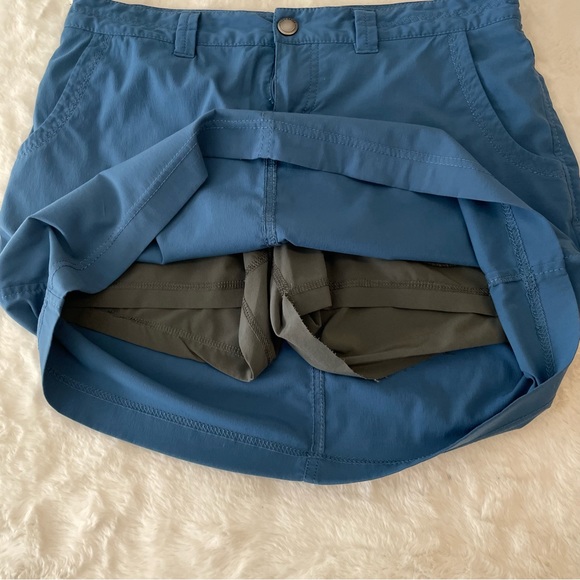 Eddie Bauer Horizon teal blue skort w/ built-in shorts & zip security pocket, 4 - Picture 8 of 8